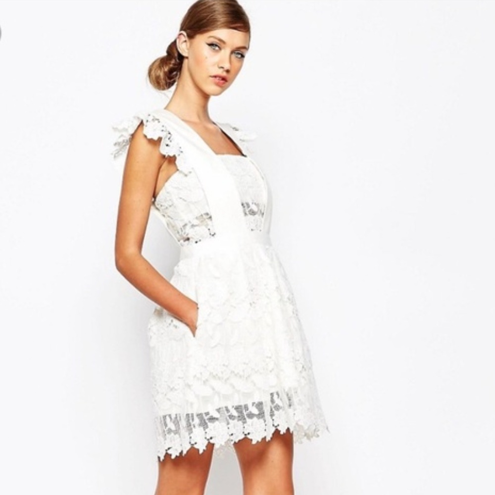 Self Portrait Frilled A-Line Dress SZ UK8/US4